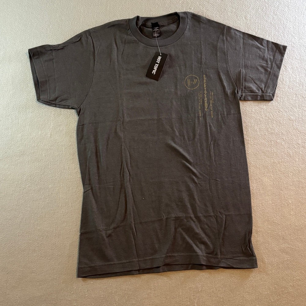 Twenty One Pilots PPK Tech Vertical T-Shirt Mens S Gray Hot Topic Band Tee NWT